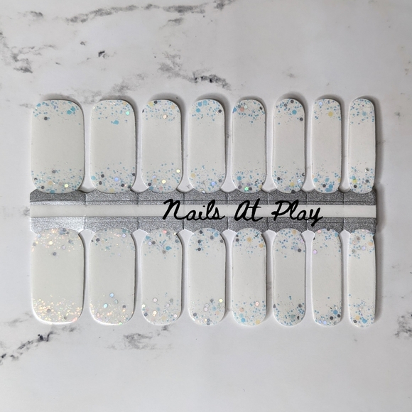5 for $15 Nail Wraps- Glitter Bubbles (transparent - Picture 2 of 6